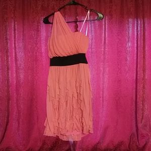 Pink over the shoulder Roberta dress